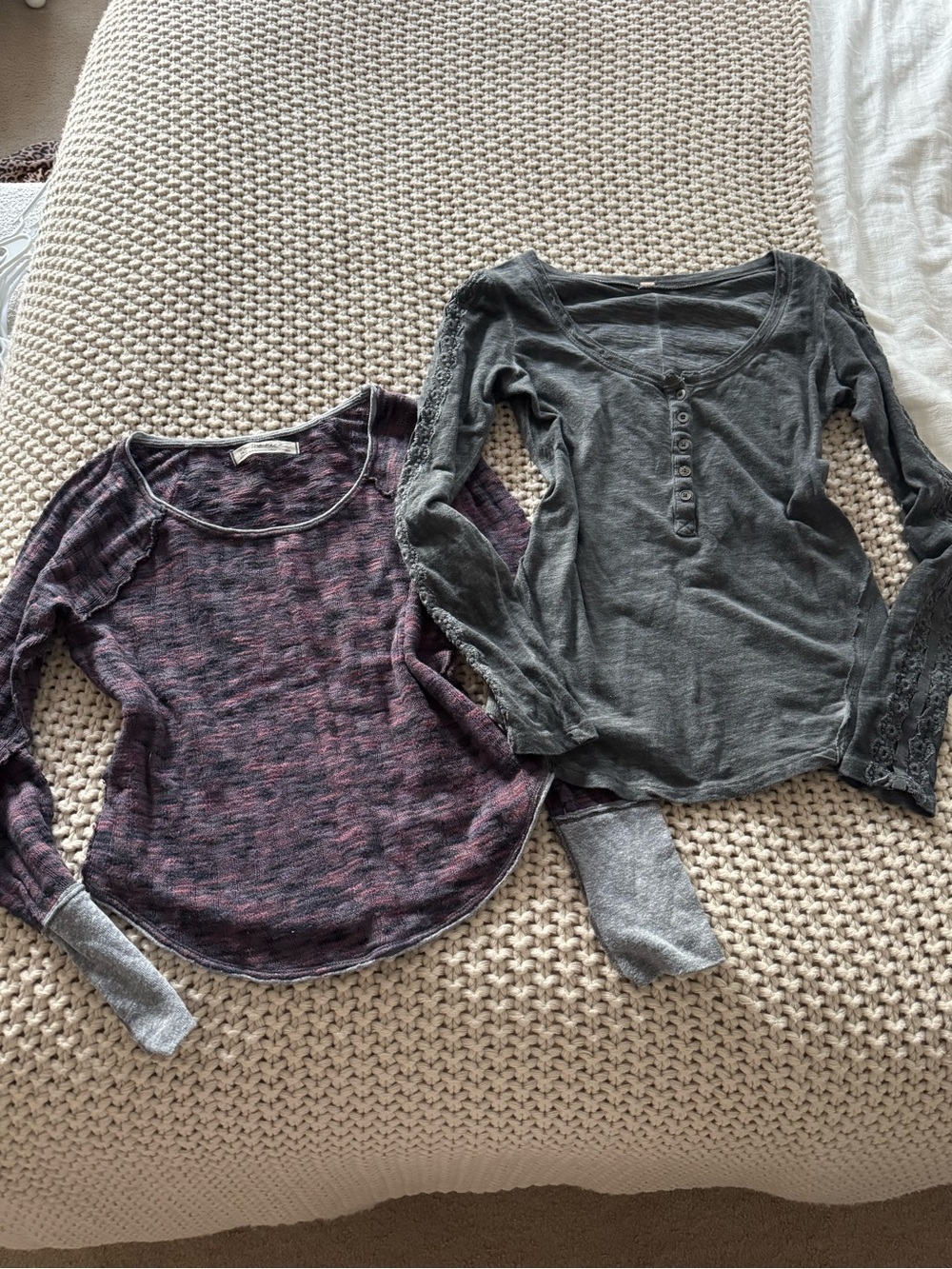 Set of 2 Free People Long Sleeve Tops
